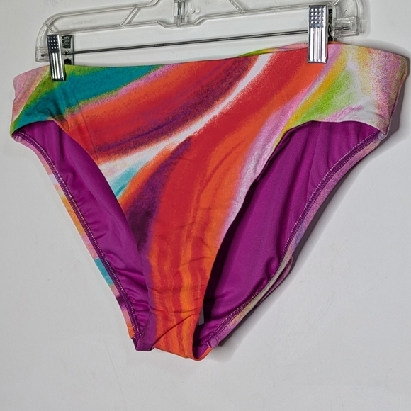 NWT Bleu Rod Beattie orange red blue swirl abstract bikini bottom 12 - Picture 2 of 10